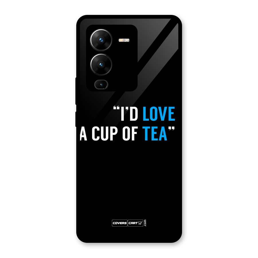 Love Tea Glass Back Case for Vivo V25 Pro