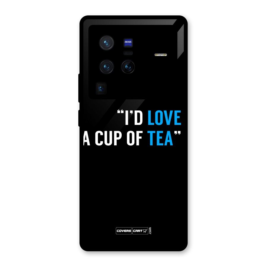 Love Tea Glass Back Case for Vivo X80 Pro
