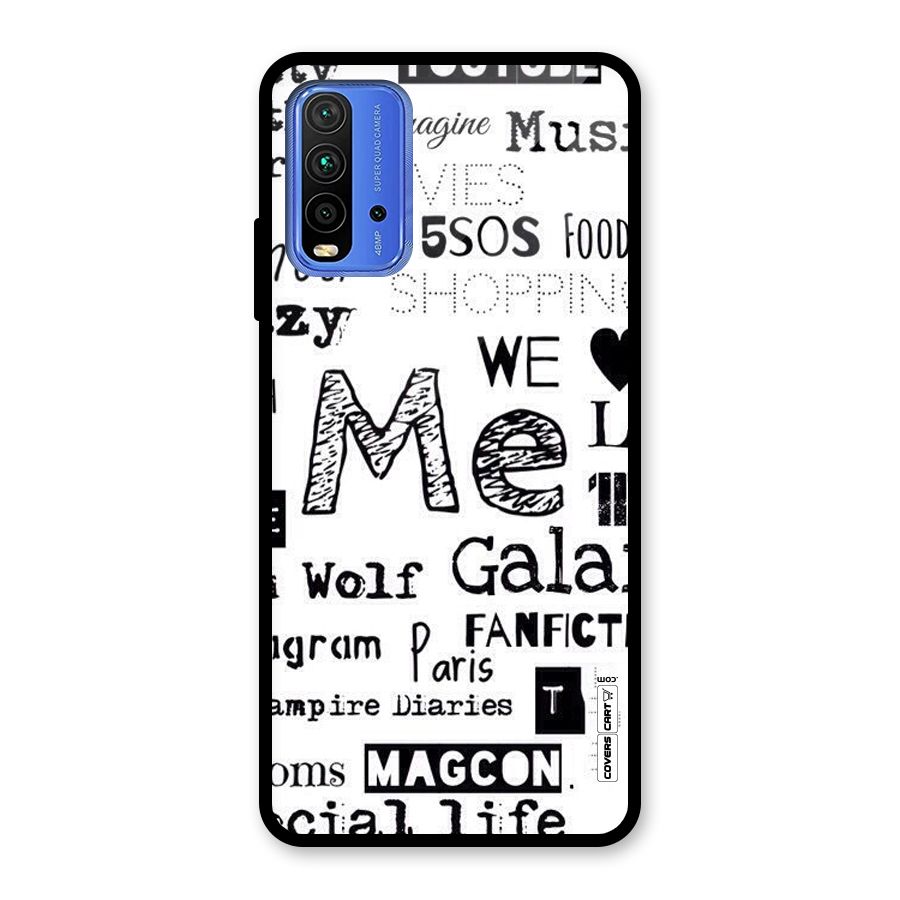 Love Things Glass Back Case for Redmi 9 Power