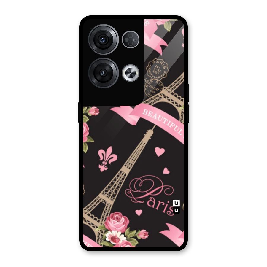 Love Tower Glass Back Case for Oppo Reno8 Pro 5G