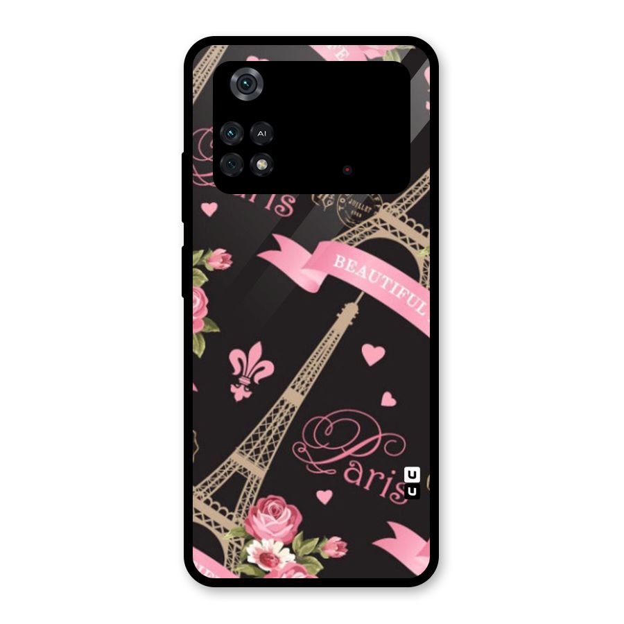Love Tower Glass Back Case for Poco M4 Pro 4G