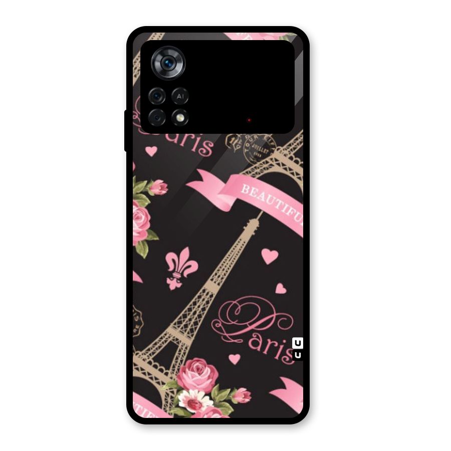 Love Tower Glass Back Case for Poco X4 Pro 5G