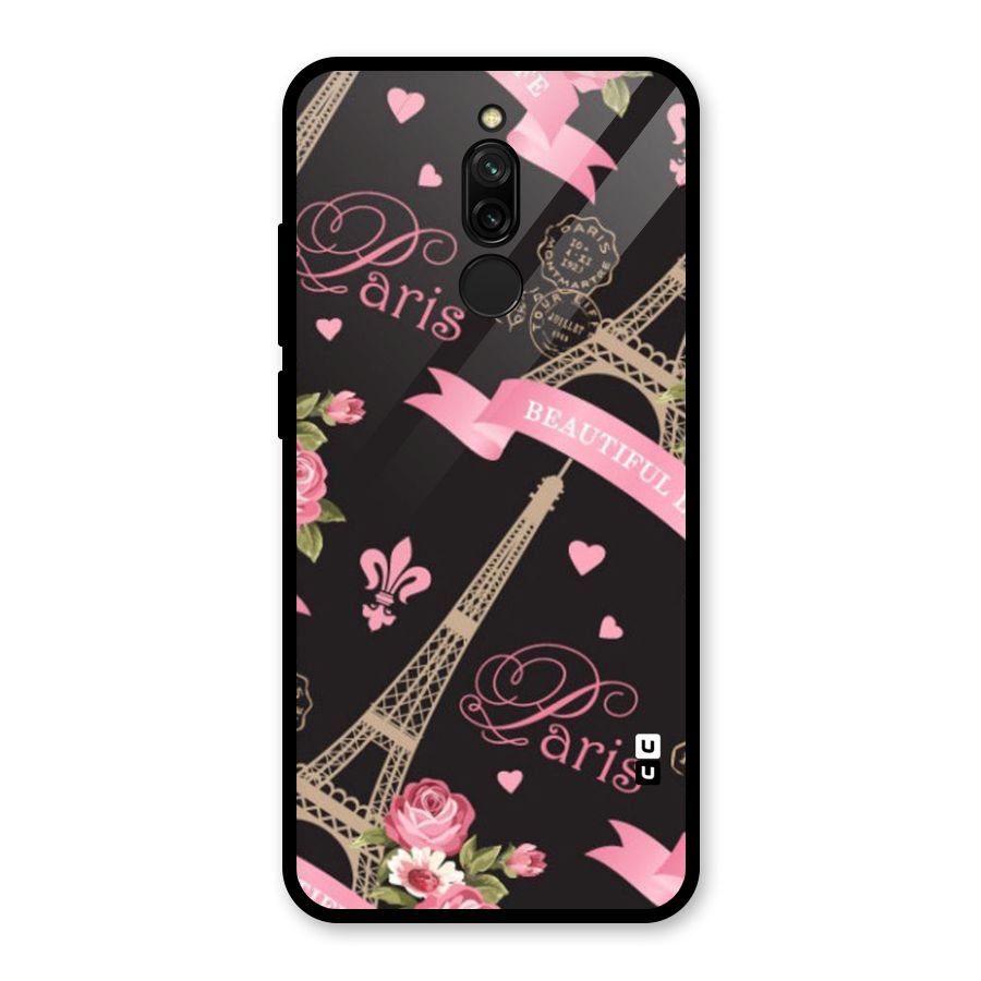 Love Tower Glass Back Case for Redmi 8