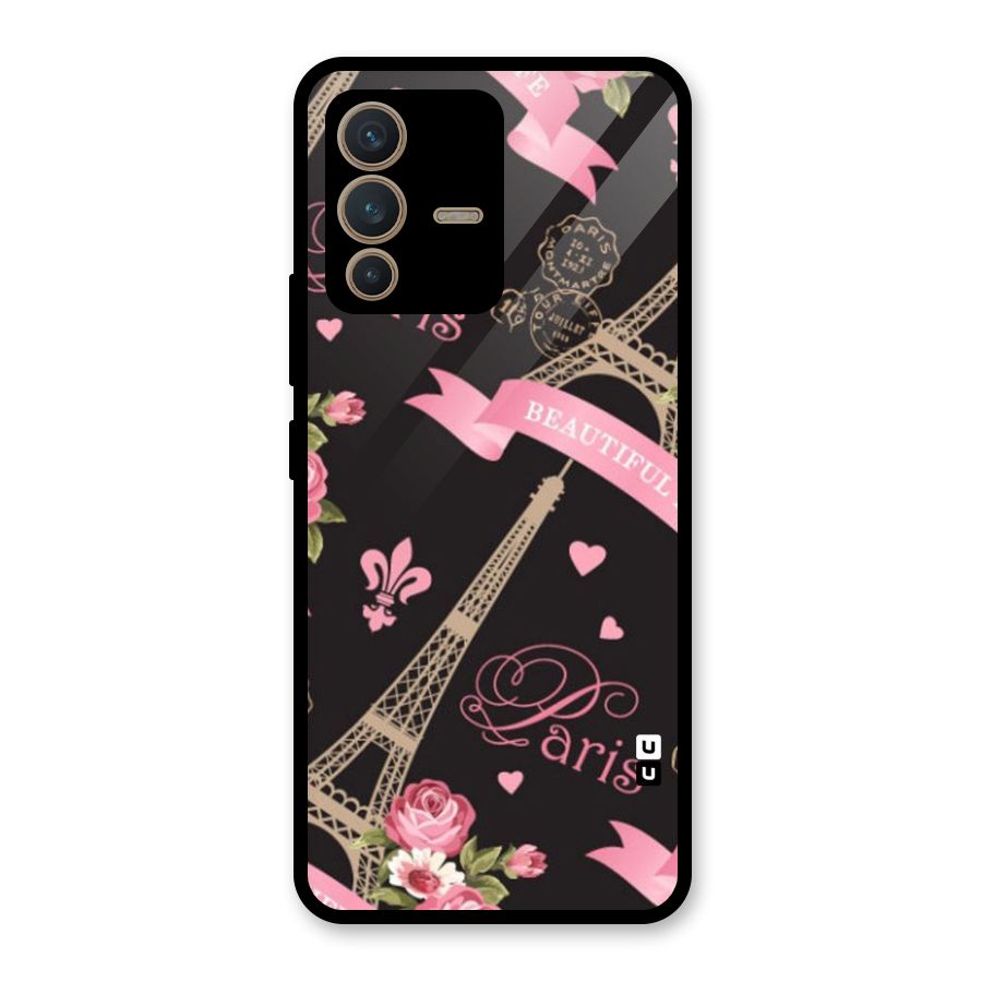 Love Tower Glass Back Case for Vivo V23 5G