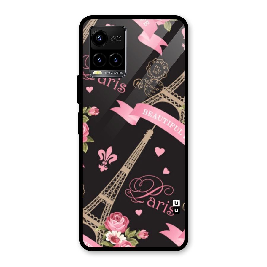 Love Tower Glass Back Case for Vivo Y21T