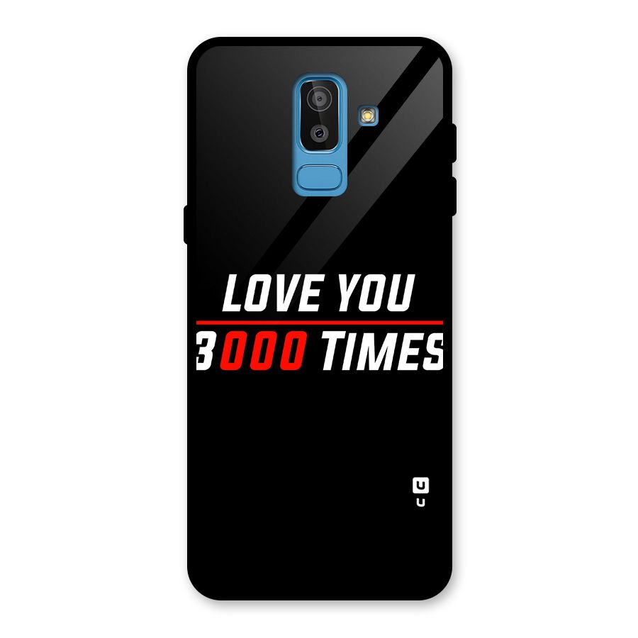 Love You 3000 Times Glass Back Case for Galaxy J8