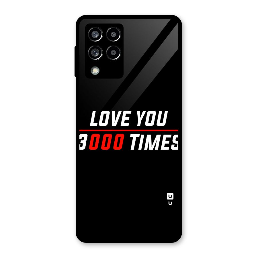Love You 3000 Times Glass Back Case for Galaxy M53 5G