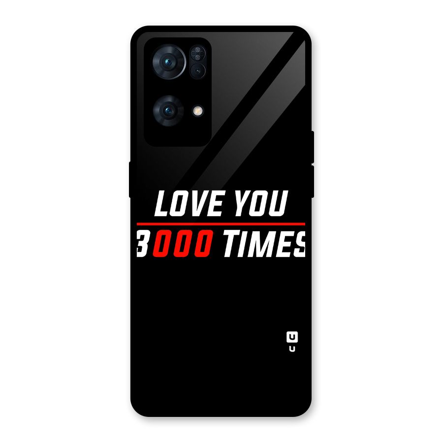 Love You 3000 Times Glass Back Case for Oppo Reno7 Pro 5G