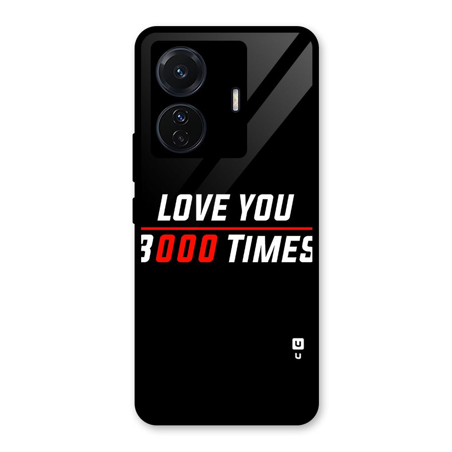 Love You 3000 Times Glass Back Case for Vivo T1 Pro