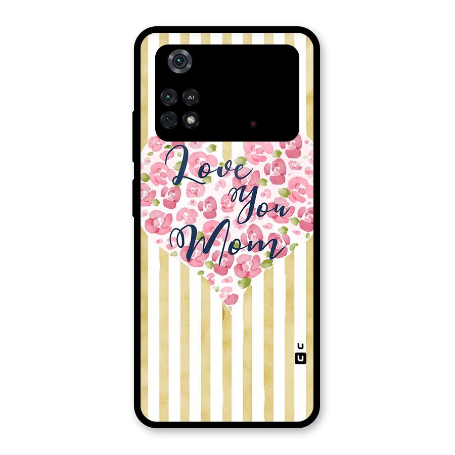 Love You Mom Glass Back Case for Poco M4 Pro 4G