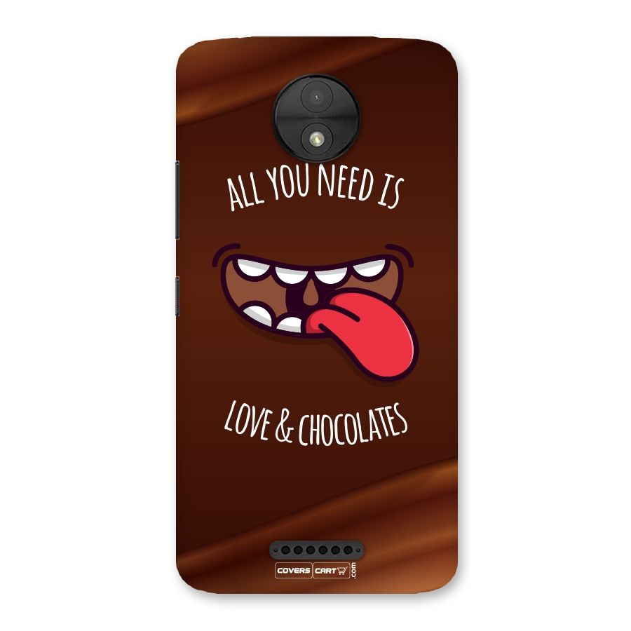 Love and Chocolates Back Case for Moto C