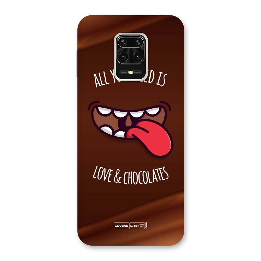 Love and Chocolates Back Case for Redmi Note 9 Pro