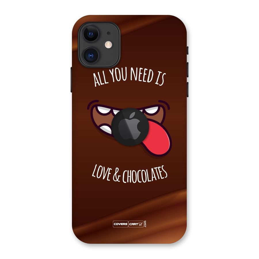 Love and Chocolates Back Case for iPhone 11 Logo Cut