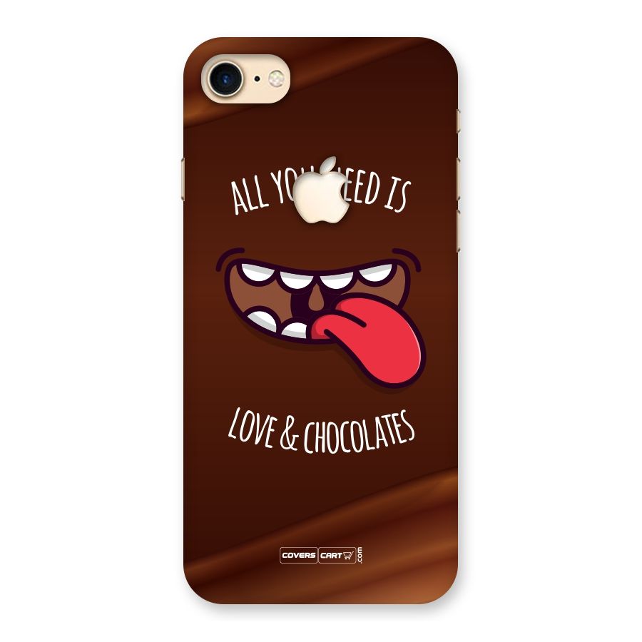 Love and Chocolates Back Case for iPhone 7 Apple Cut