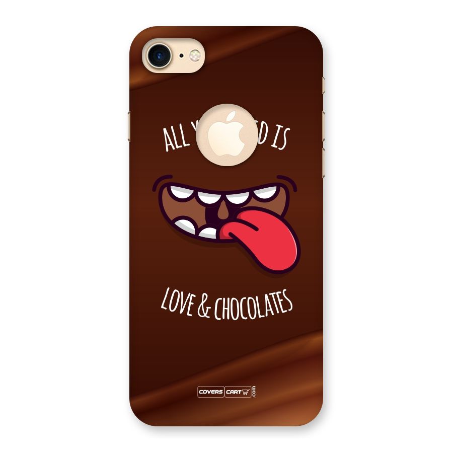 Love and Chocolates Back Case for iPhone 7 Logo Cut