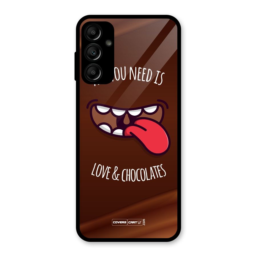 Love and Chocolates Glass Back Case for Galaxy A14 5G