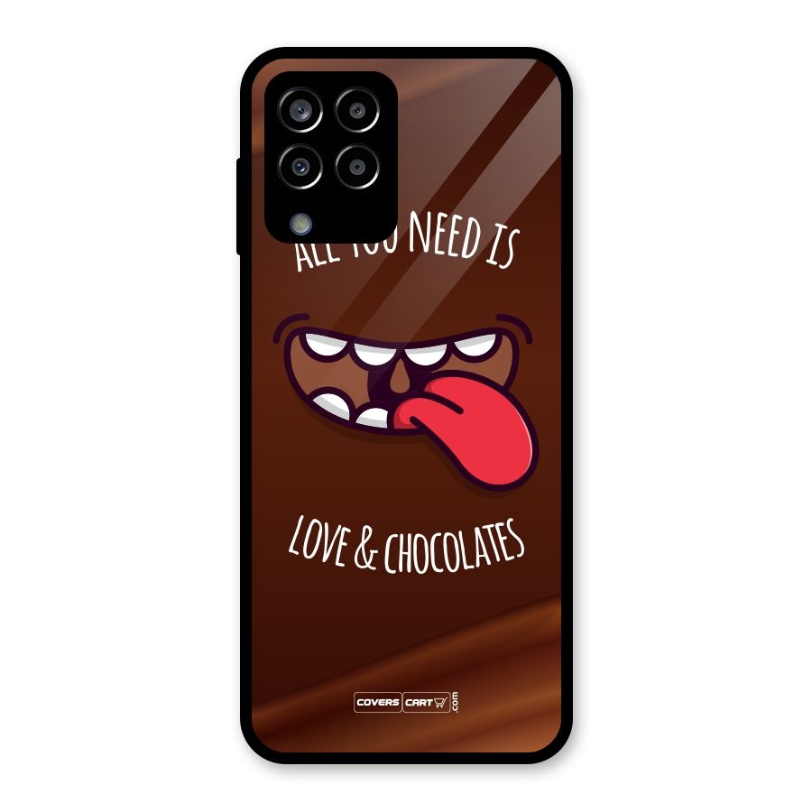 Love and Chocolates Glass Back Case for Galaxy M33