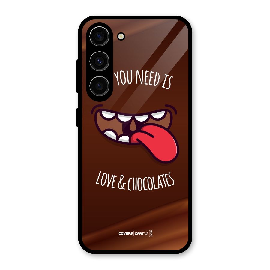 Love and Chocolates Glass Back Case for Galaxy S23