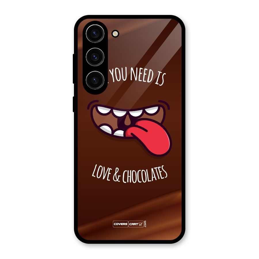 Love and Chocolates Glass Back Case for Galaxy S23 Plus