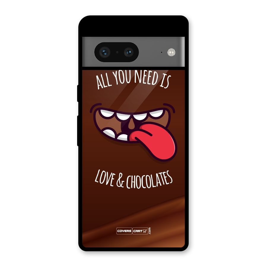 Love and Chocolates Glass Back Case for Google Pixel 7