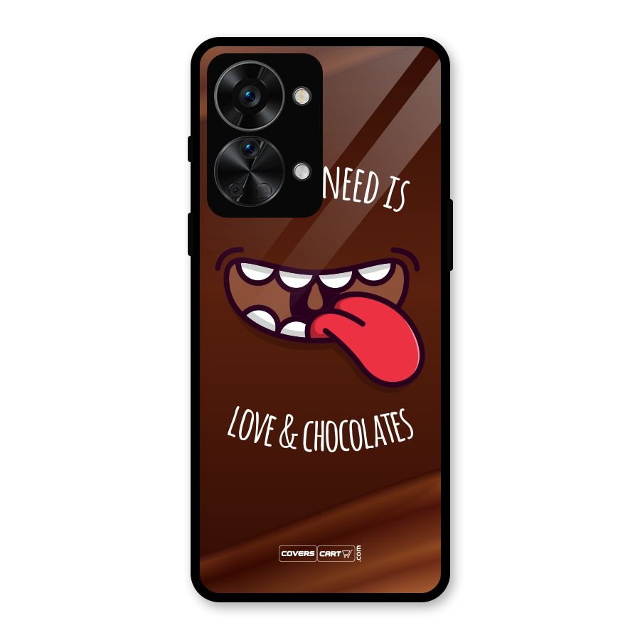 Love and Chocolates Glass Back Case for OnePlus Nord 2T