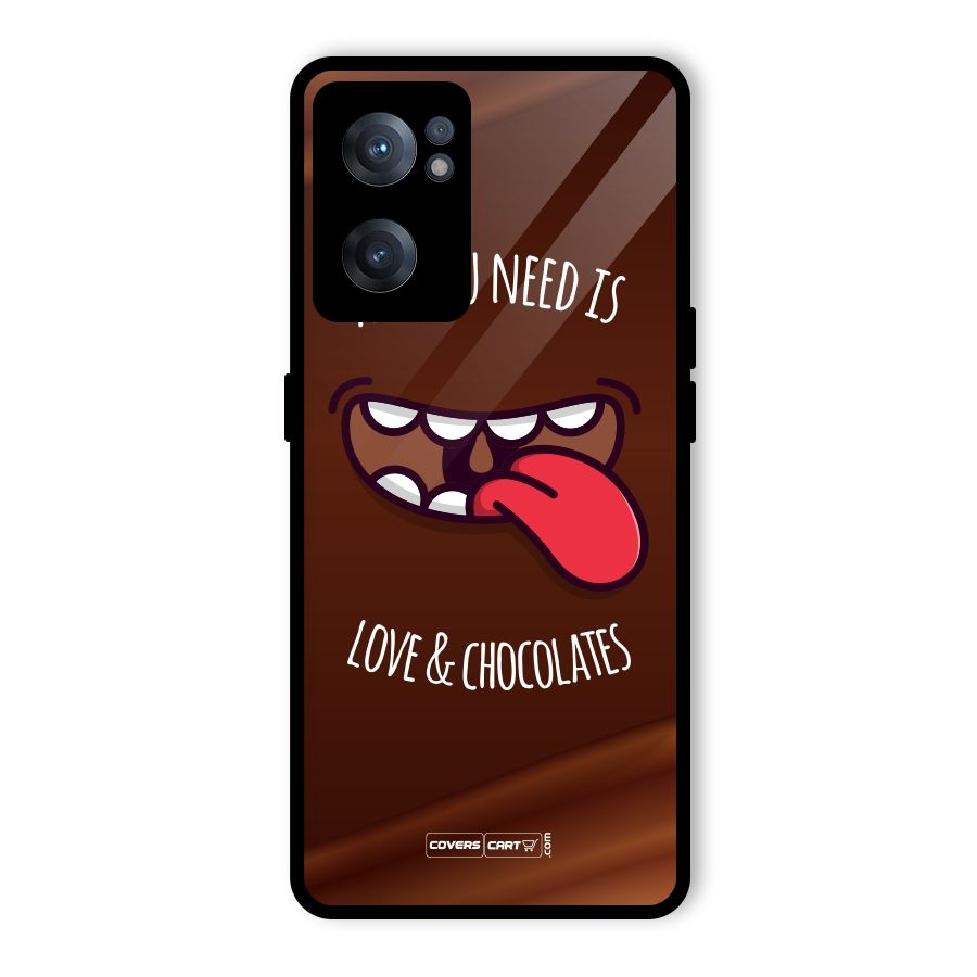 Love and Chocolates Glass Back Case for OnePlus Nord CE 2 5G