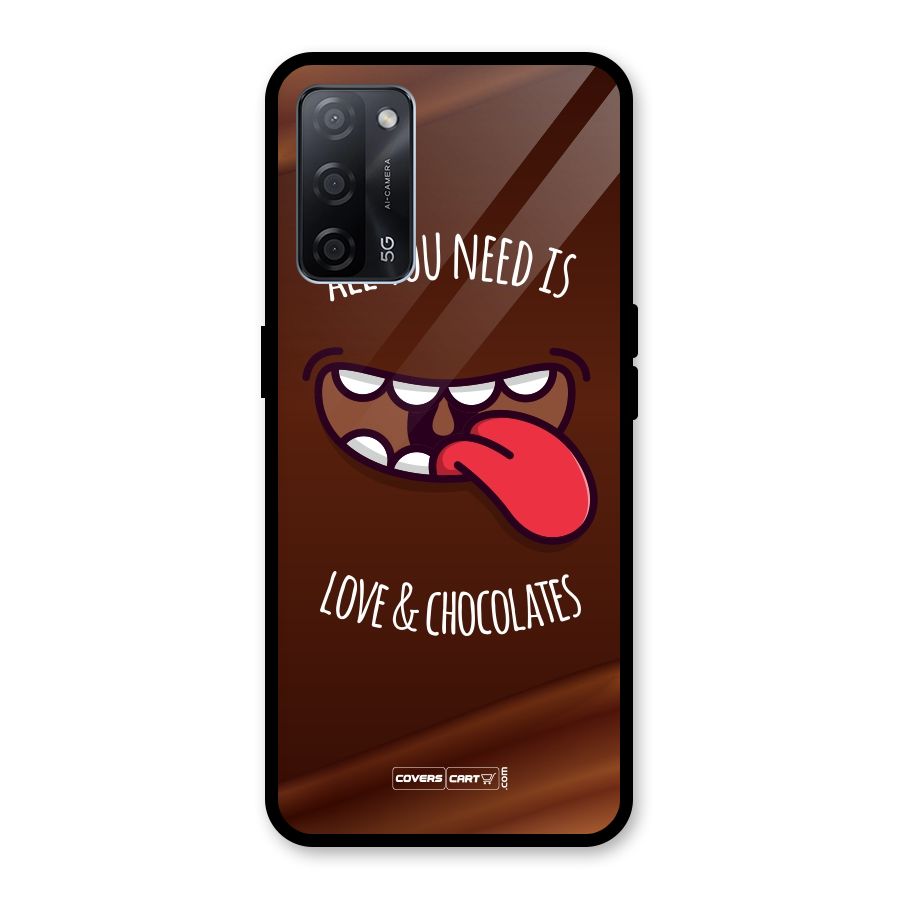 Love and Chocolates Glass Back Case for Oppo A53s 5G