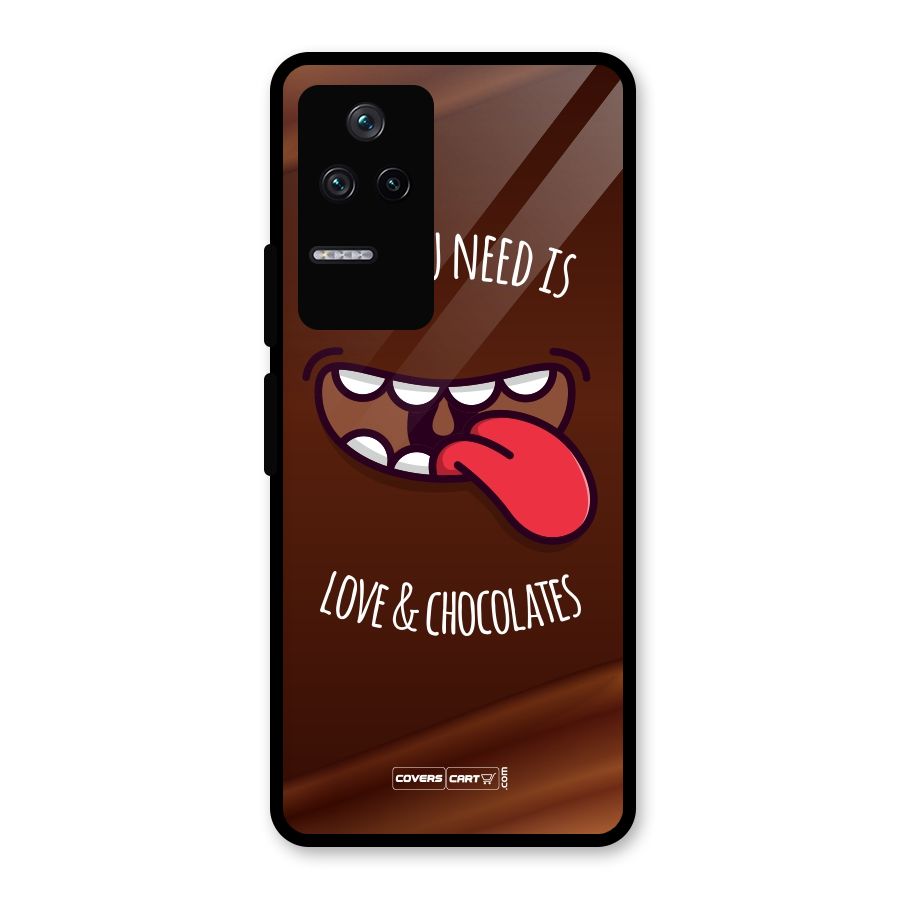 Love and Chocolates Glass Back Case for Poco F4 5G