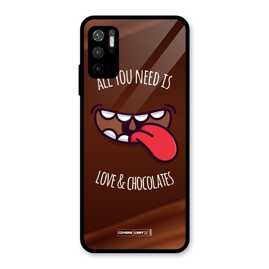 Love and Chocolates Glass Back Case for Poco M3 Pro 5G