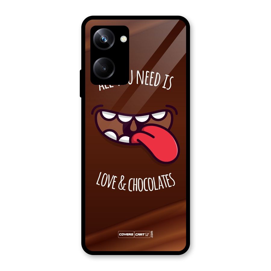 Love and Chocolates Glass Back Case for Realme 10 Pro