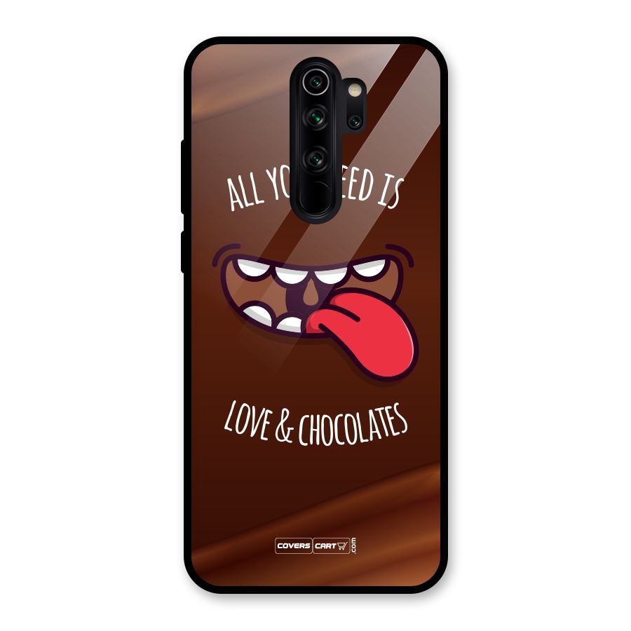 Love and Chocolates Glass Back Case for Redmi Note 8 Pro