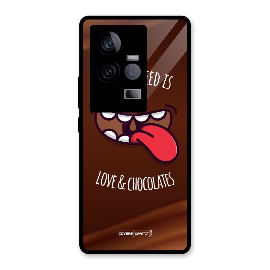 Love and Chocolates Glass Back Case for Vivo iQOO 11 5G