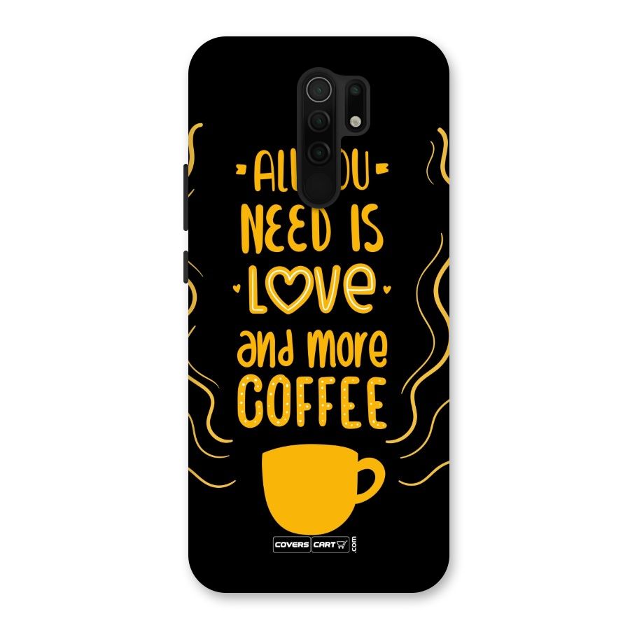 Love and More Coffee Back Case for Redmi 9 Prime