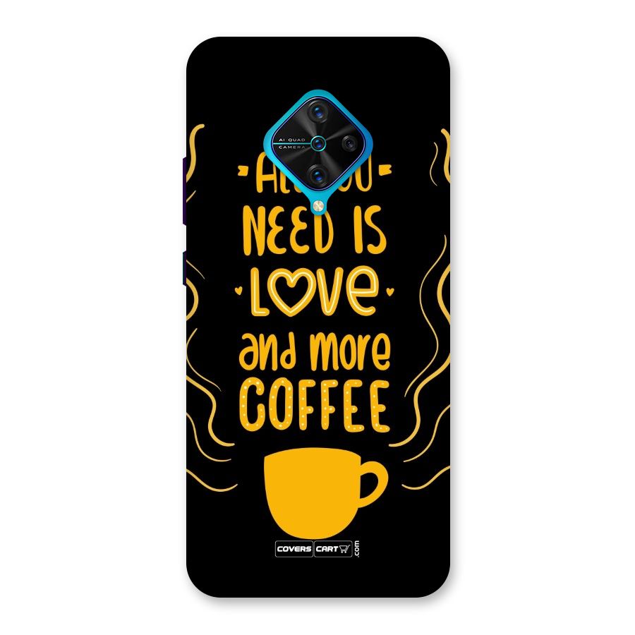 Love and More Coffee Back Case for Vivo S1 Pro