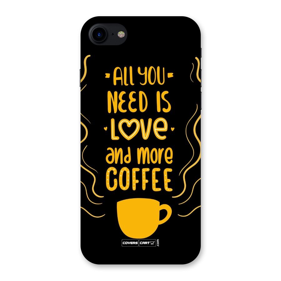 Love and More Coffee Back Case for iPhone SE 2020