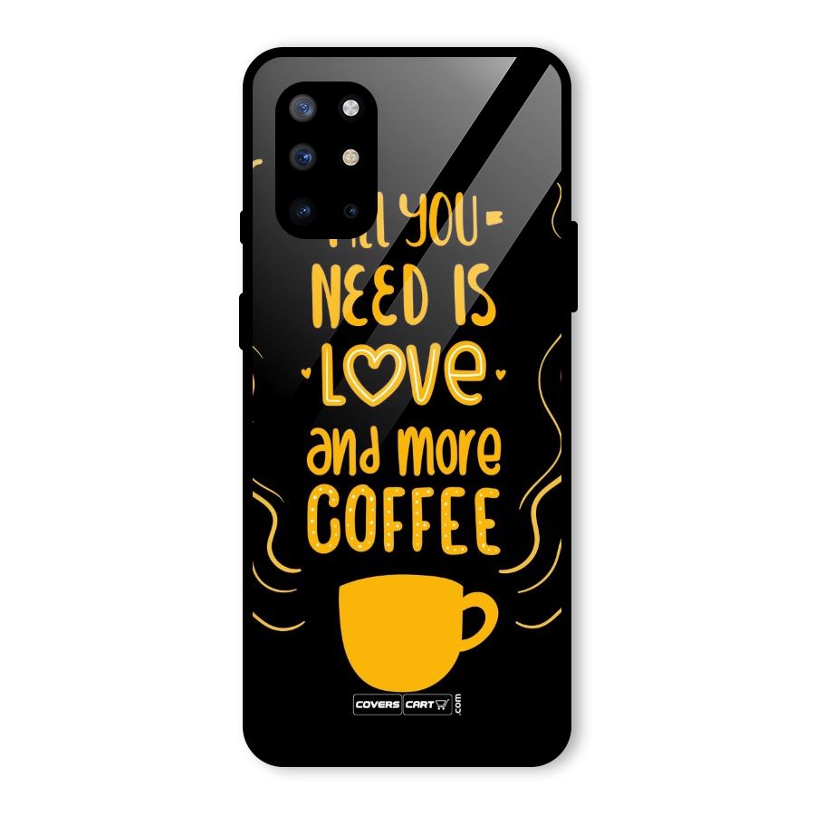 Love and More Coffee Glass Back Case for OnePlus 8T