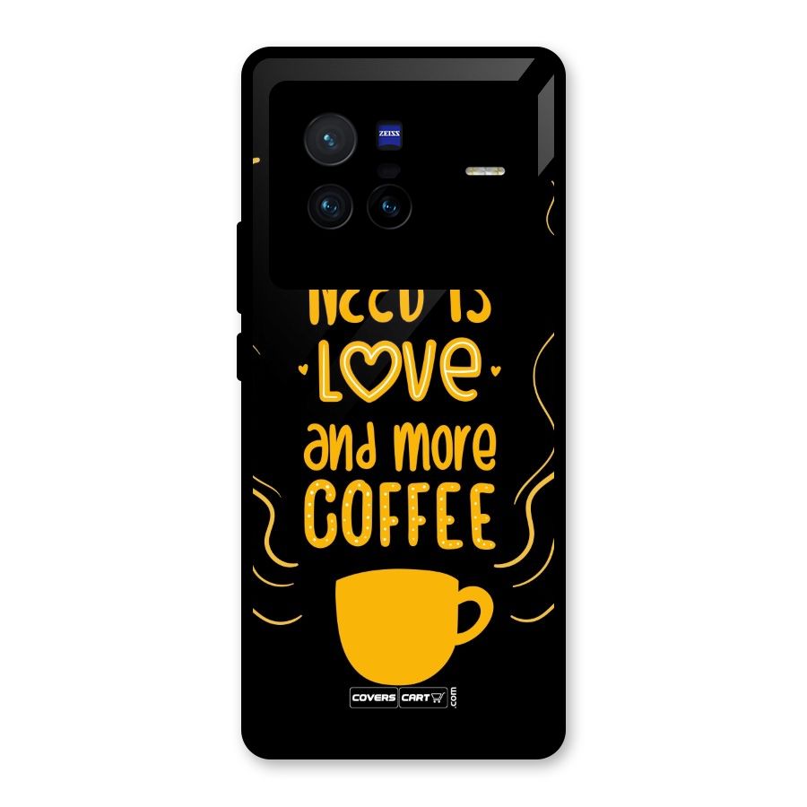 Love and More Coffee Glass Back Case for Vivo X80