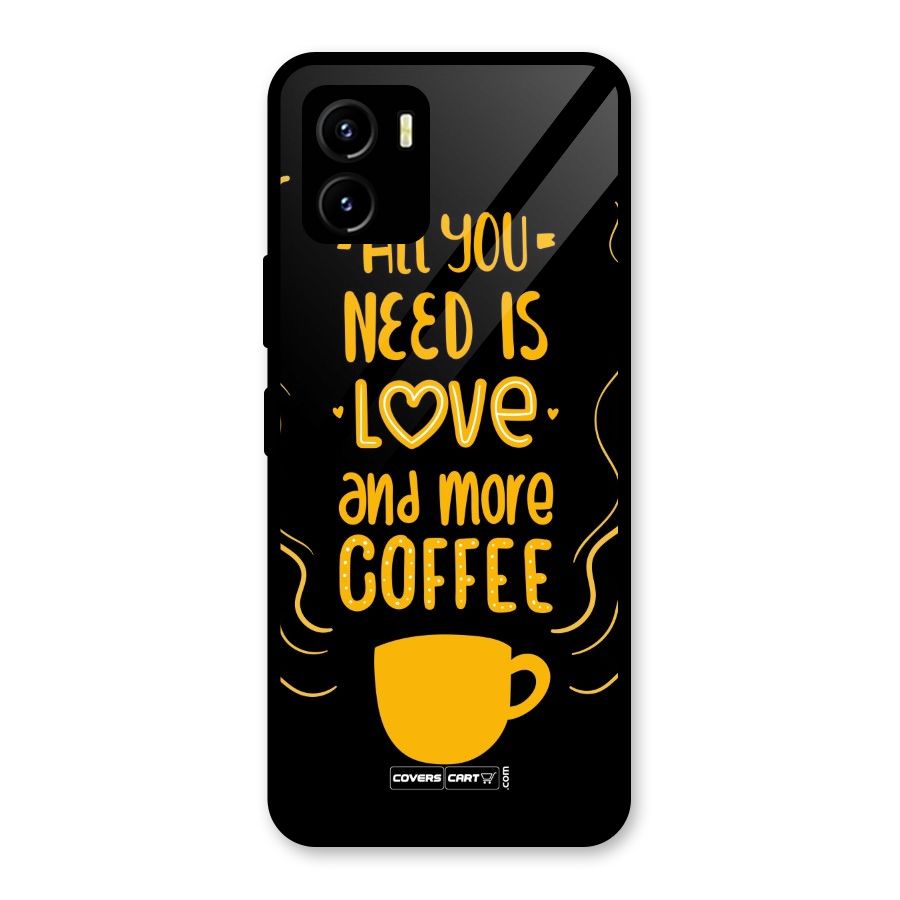 Love and More Coffee Glass Back Case for Vivo Y15s