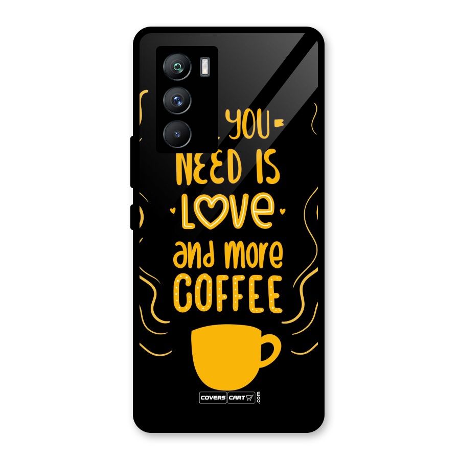 Love and More Coffee Glass Back Case for Vivo iQOO 9 SE