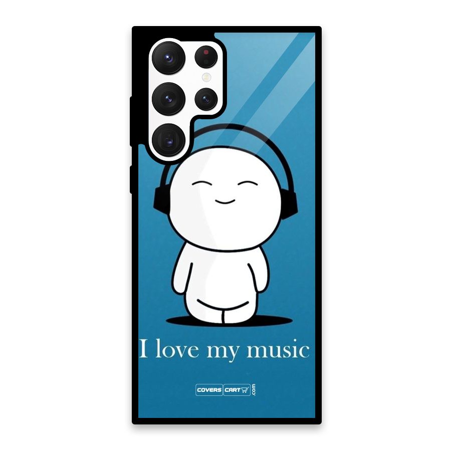Love for Music Glass Back Case for Galaxy S22 Ultra 5G