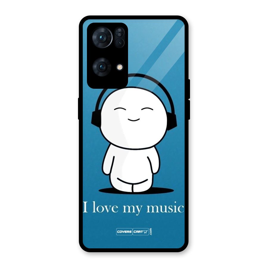 Love for Music Glass Back Case for Oppo Reno7 Pro 5G