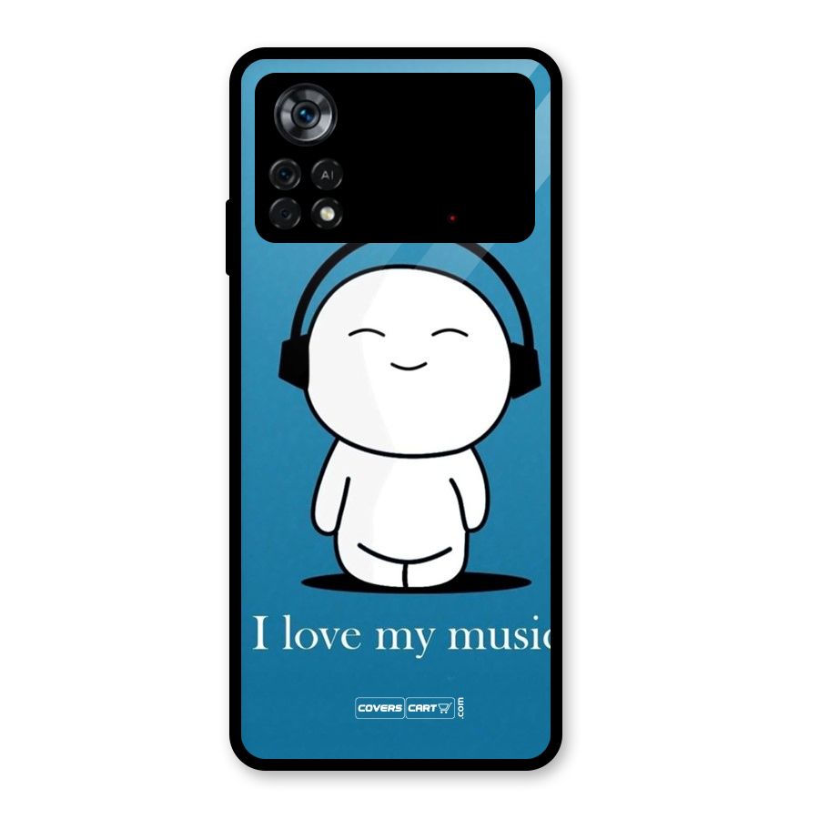 Love for Music Glass Back Case for Poco X4 Pro 5G
