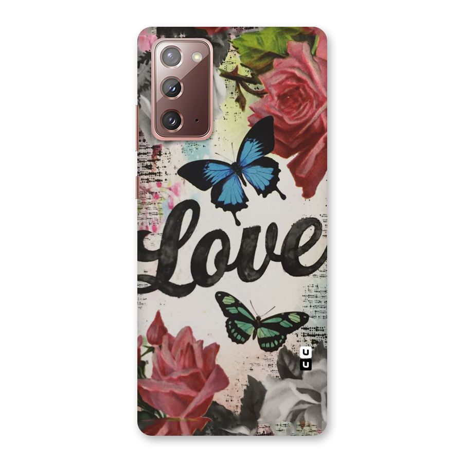 Lovely Butterfly Love Back Case for Galaxy Note 20