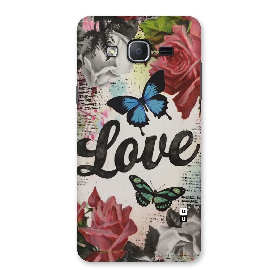 Lovely Butterfly Love Back Case for Galaxy On7 2015