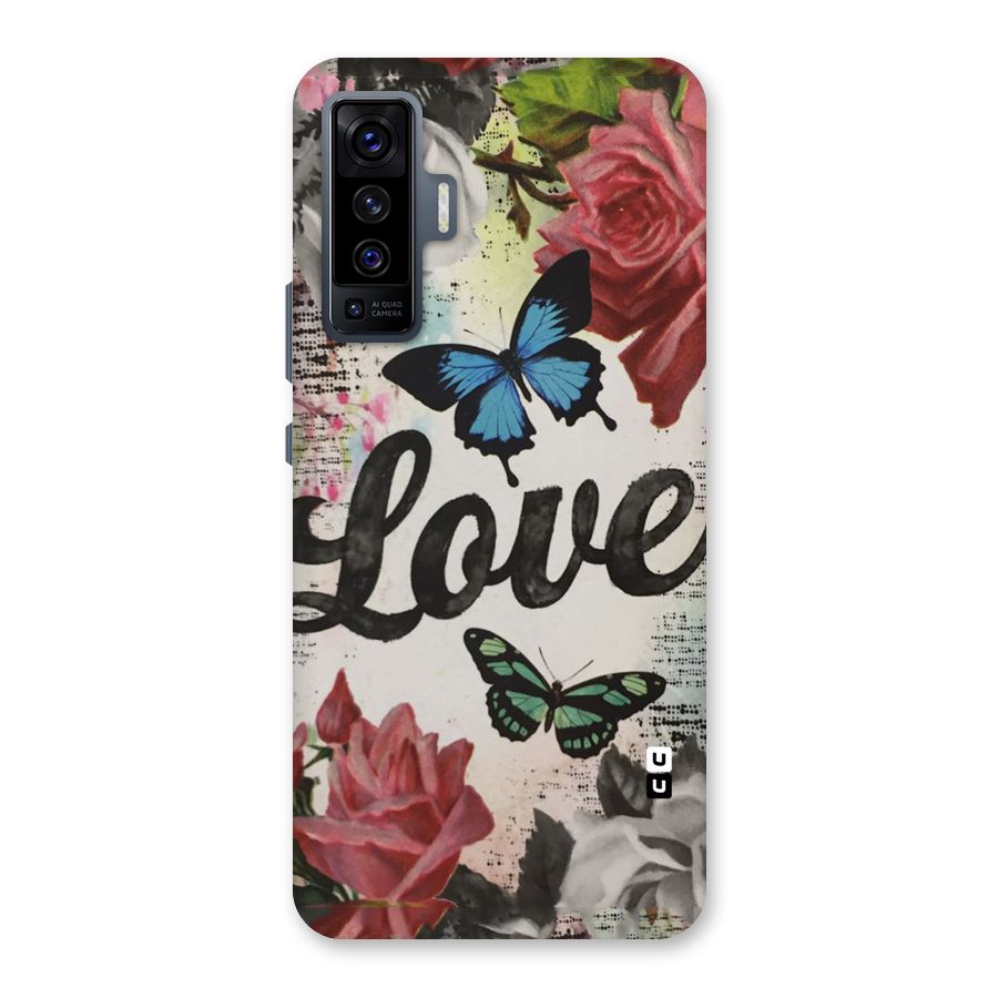 Lovely Butterfly Love Back Case for Vivo X50