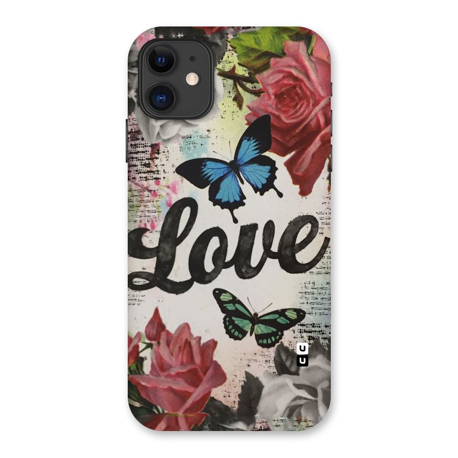 Lovely Butterfly Love Back Case for iPhone 11