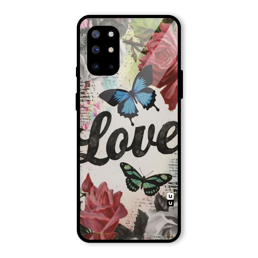 Lovely Butterfly Love Glass Back Case for OnePlus 8T