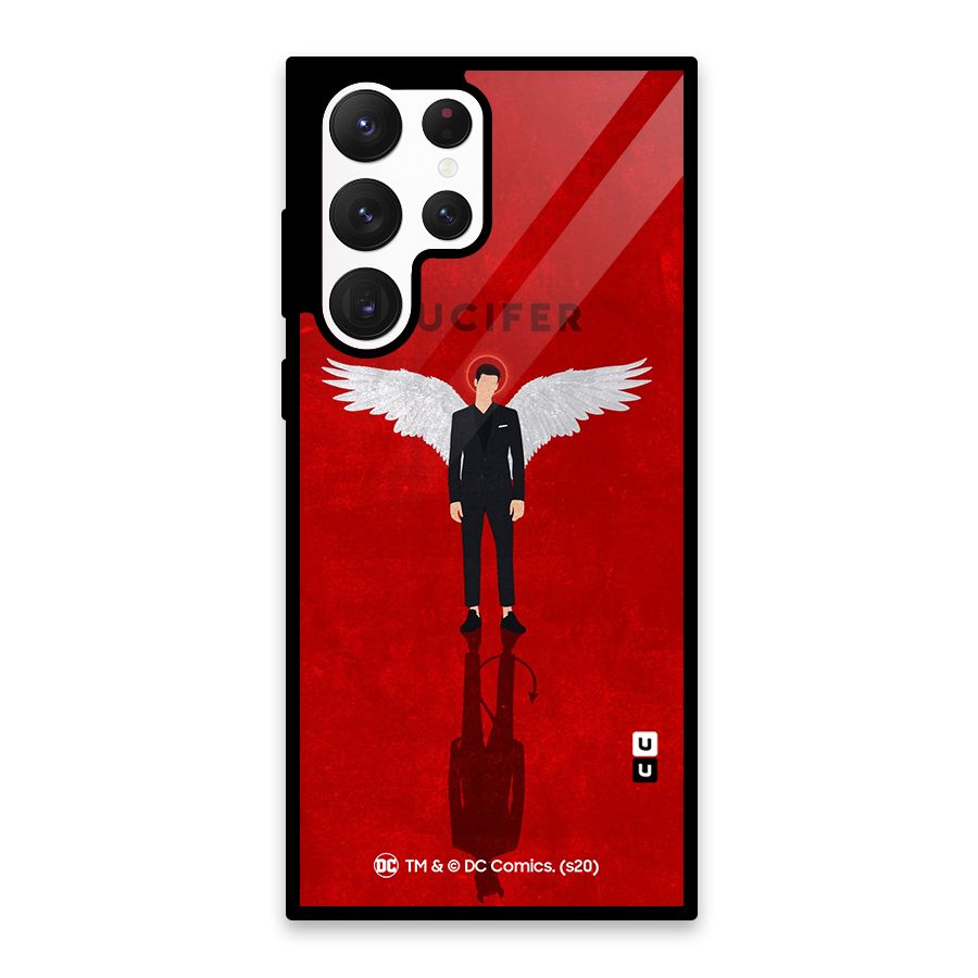 Lucifer Archangel Shadow Glass Back Case for Galaxy S22 Ultra 5G