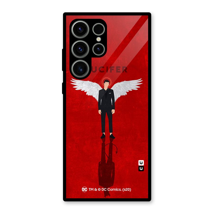 Lucifer Archangel Shadow Glass Back Case for Galaxy S23 Ultra