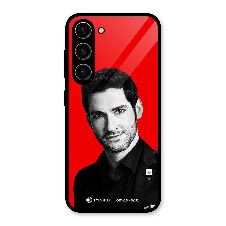 Lucifer Devil Smile Glass Back Case for Galaxy S23